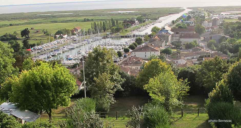 Mortagne-sur-Gironde, la ville basse, le port et le chenal